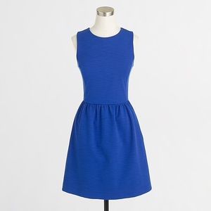 J. Crew Pleated Ponte Dress - Blue